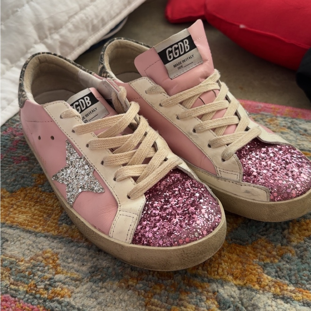 Pink Glitter golden goose’s